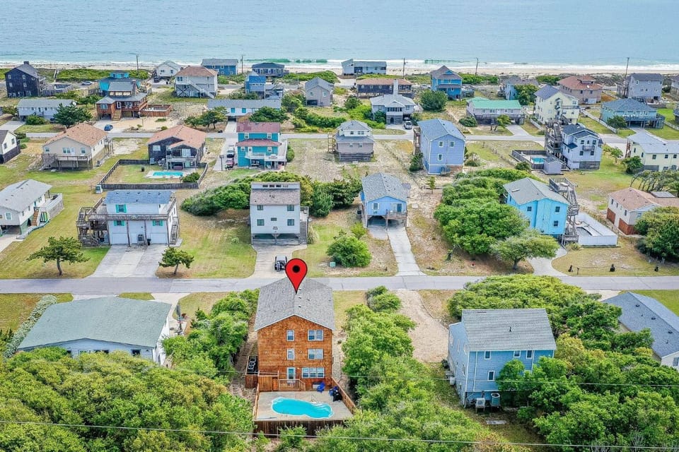 Dune Our Thing - Kitty Hawk MP 4, Ocean View, 360 Yds to Beach, Pool, Hot Tub, Pool Table, Flex Stays House in Kitty Hawk
