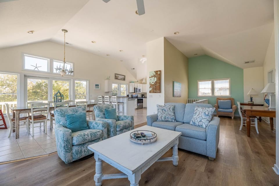 Dune Fine - Duck Landing Amenities, 250 Yds to Beach, Pool, Hot Tub, Pets OK, Flex Stays House in Duck