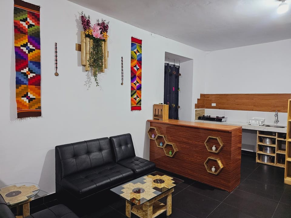 Kitchen or kitchenette, Living room, Seating area