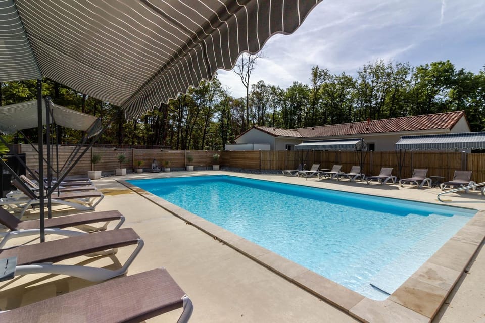 Property building, Living room, Swimming pool