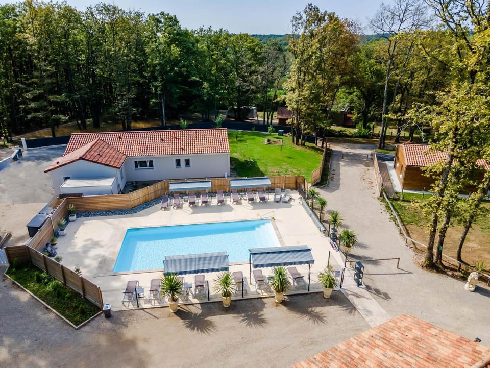 Property building, Living room, Swimming pool