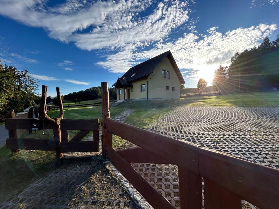Property building, Garden, Sunset