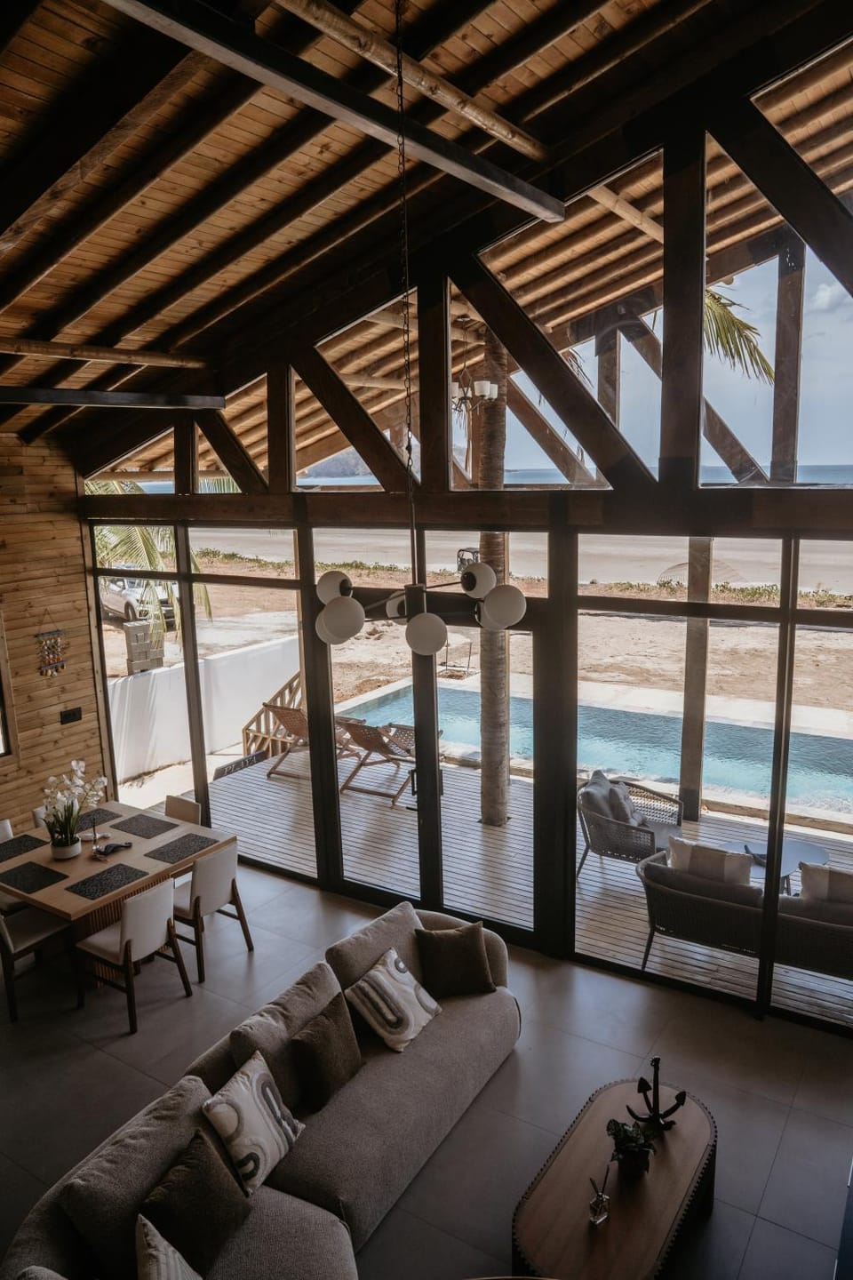 Living room, Pool view