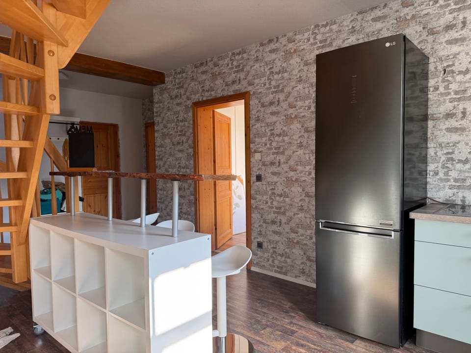 Kitchen or kitchenette, minibar, kitchen