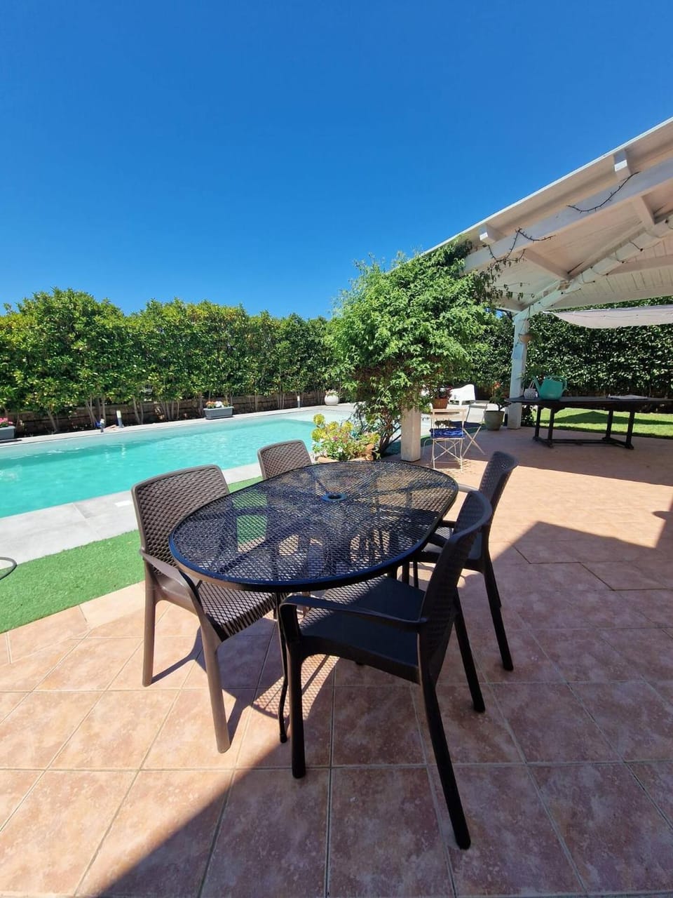 Patio, Pool view