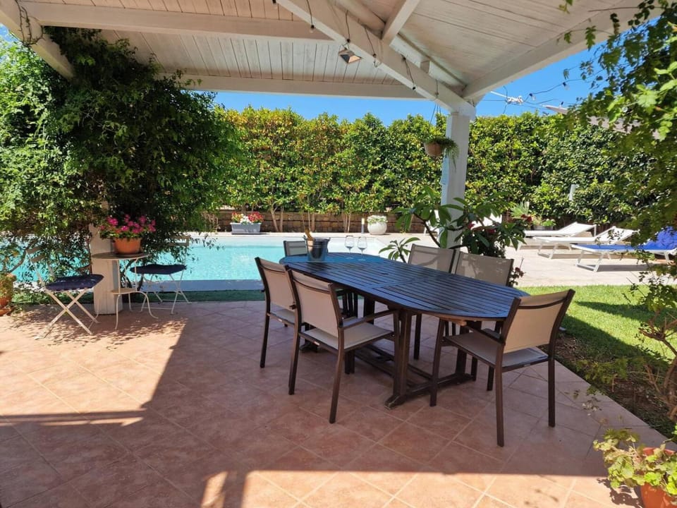Patio, Pool view