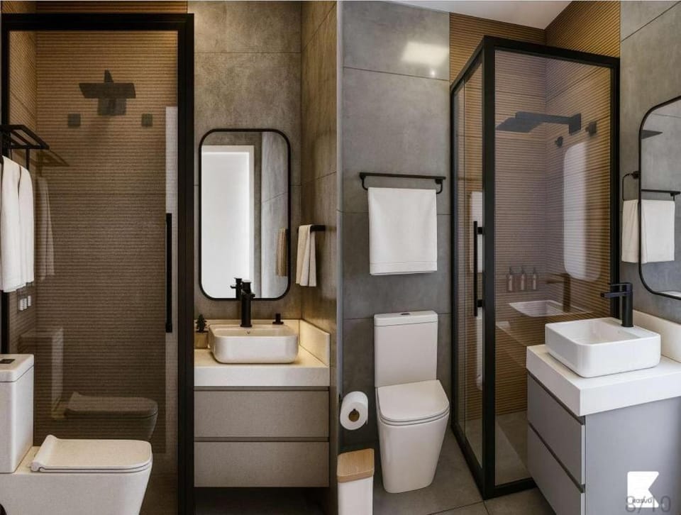 Shower, Toilet, Bathroom, bidet, towels