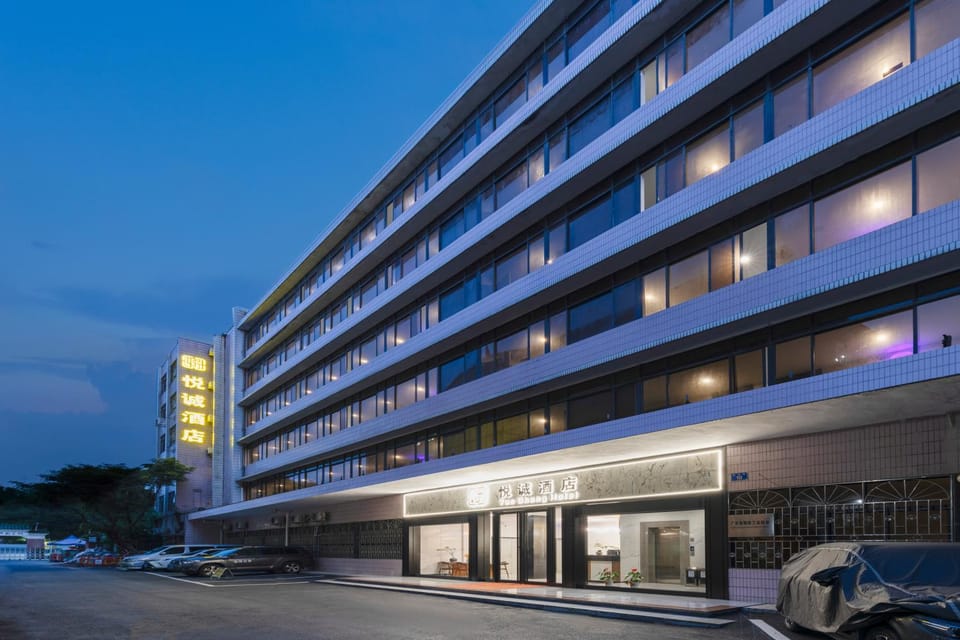 Property building, Night, Parking