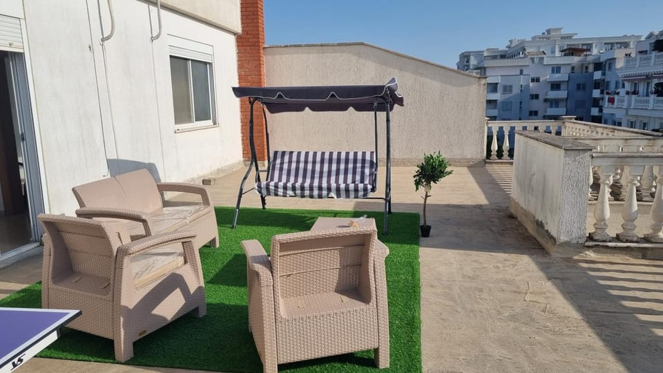 Top Floor Beach Apartment in Golem Albania with Private Rooftop Sleeps 8 to 10 Apartment in Tirana County, Albania