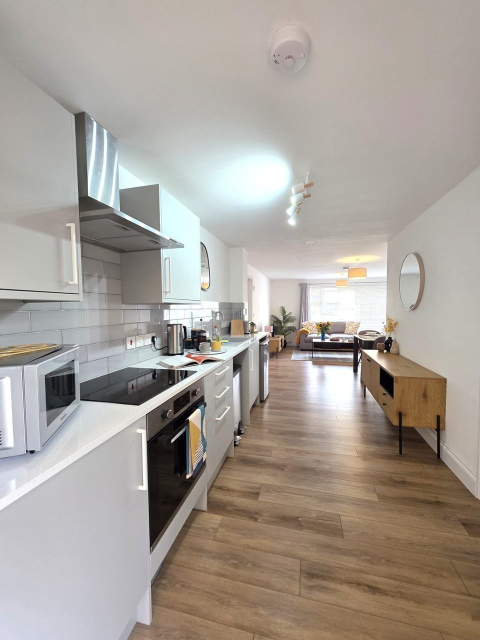 Kitchen or kitchenette, oven, stove, toaster