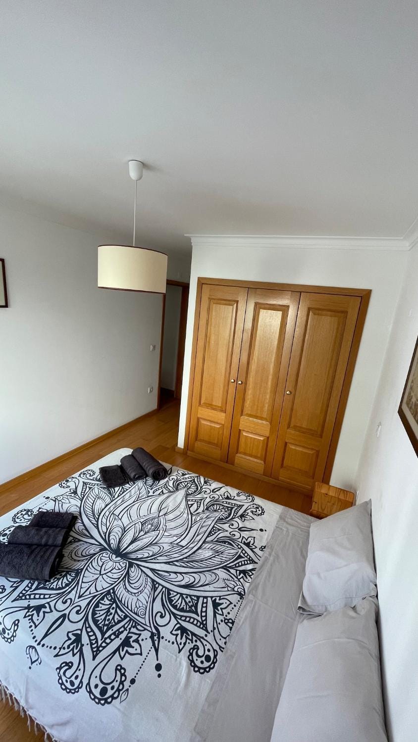 Bed, Photo of the whole room, Bedroom, towels, wardrobe