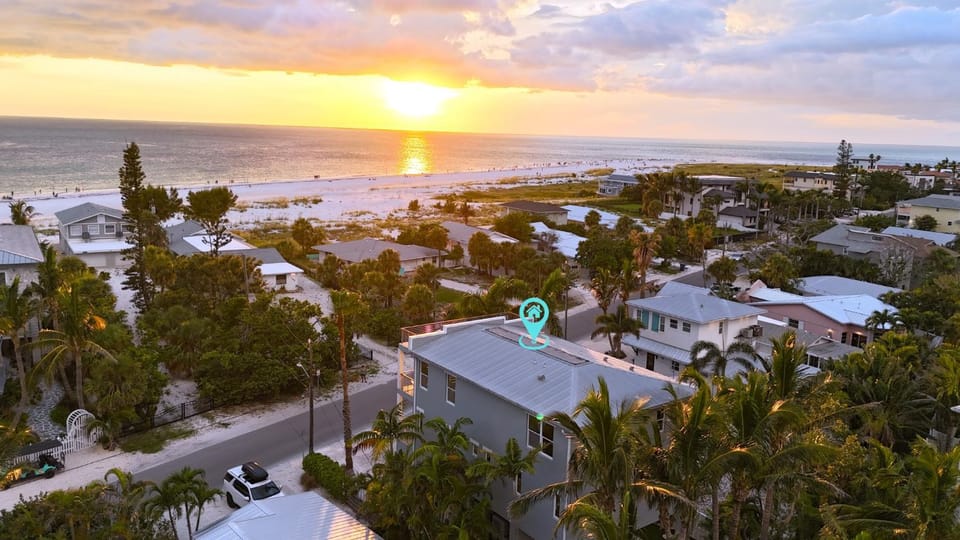 Bird's eye view, Beach, Sea view, Sunrise
