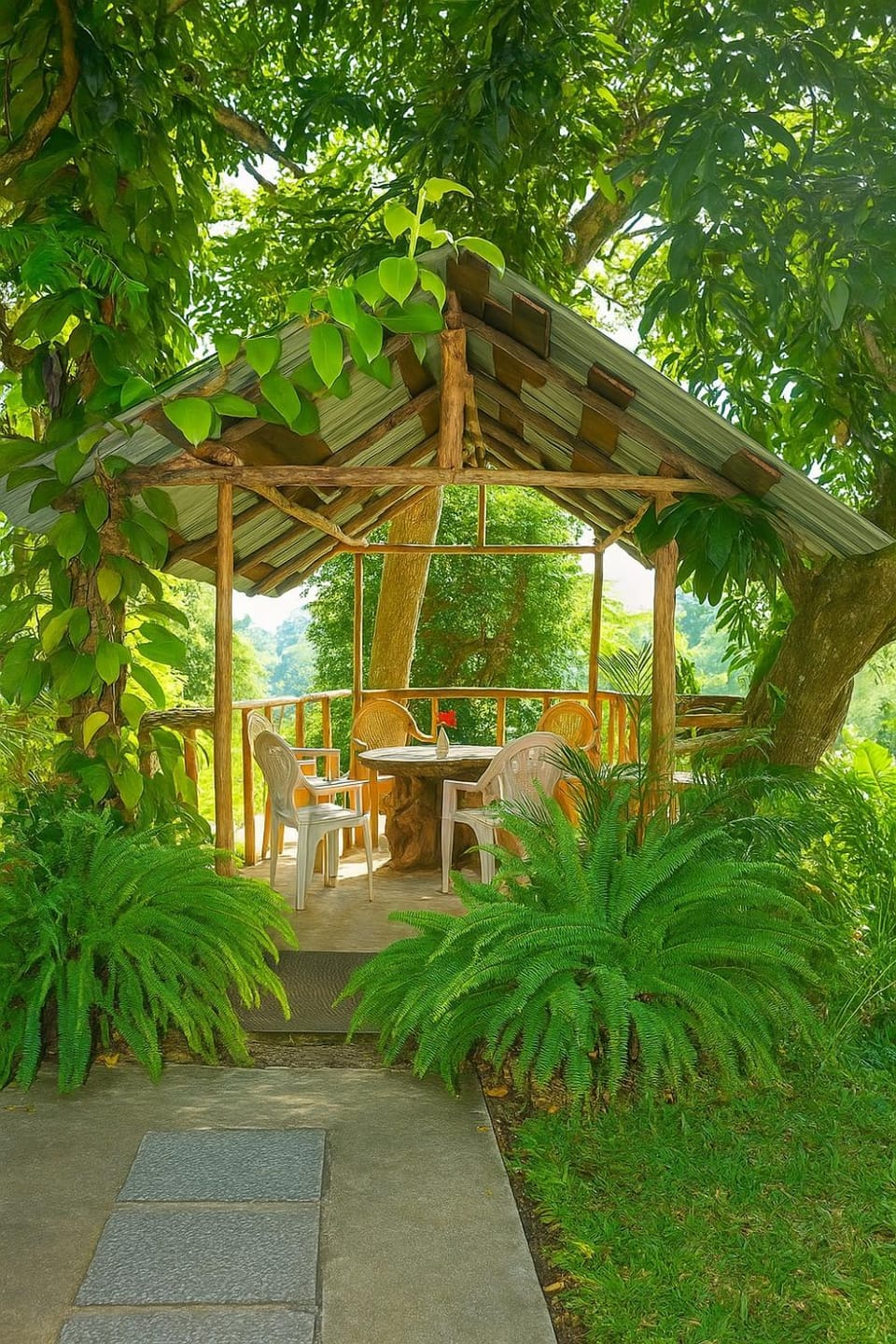 Natural landscape, Garden, Garden view
