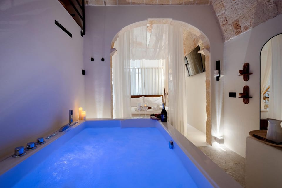 Property building, Living room, Swimming pool