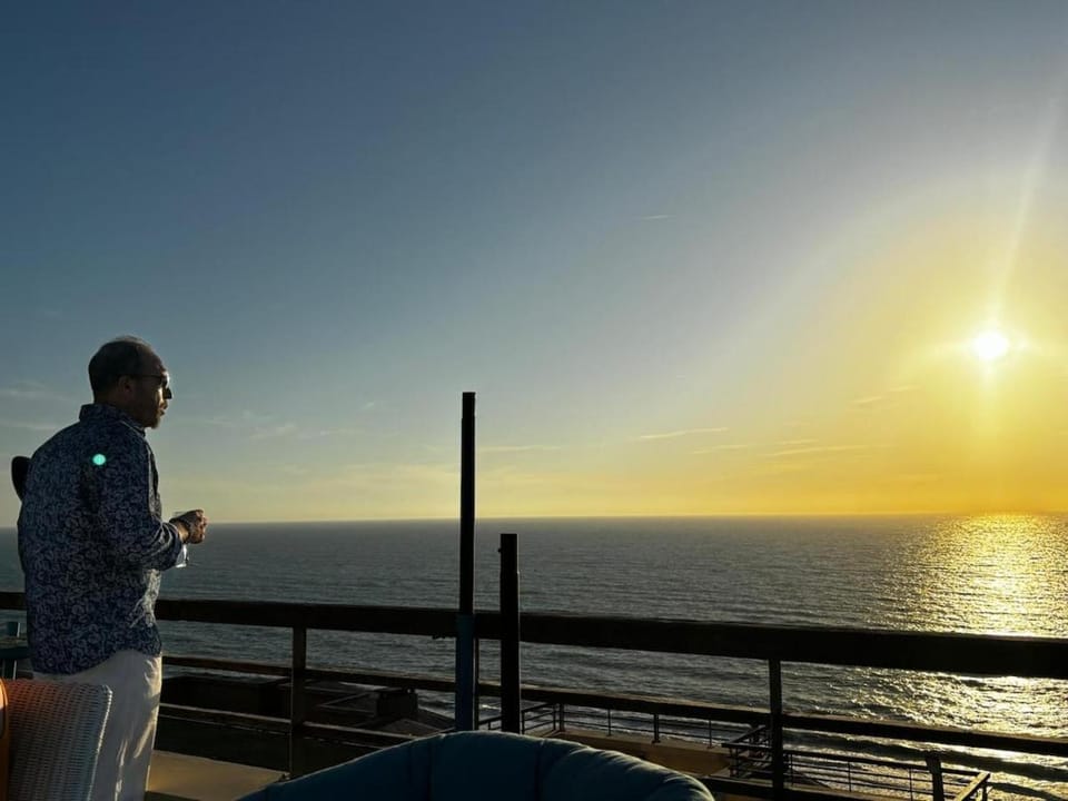 Natural landscape, Balcony/Terrace, Sea view, Sunset