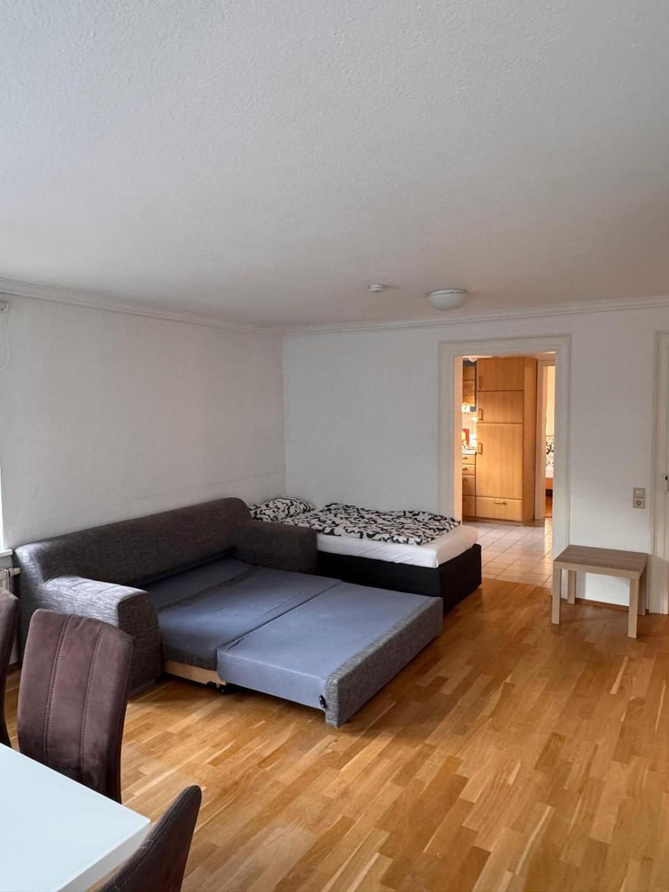 Bed, Living room, Seating area