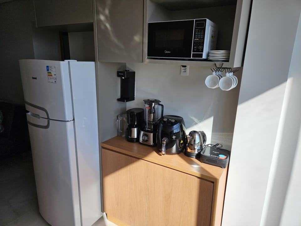 Kitchen or kitchenette, toaster