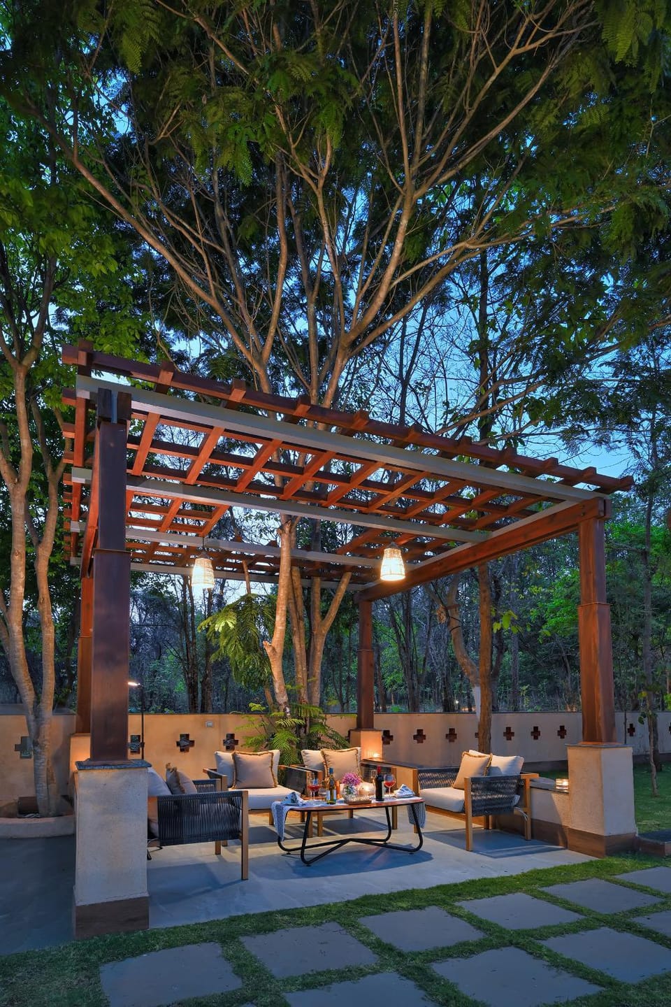 Property building, Seating area, Garden view