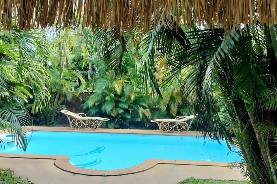 Day, Garden, Seating area, Garden view, Pool view, Swimming pool, sunbed