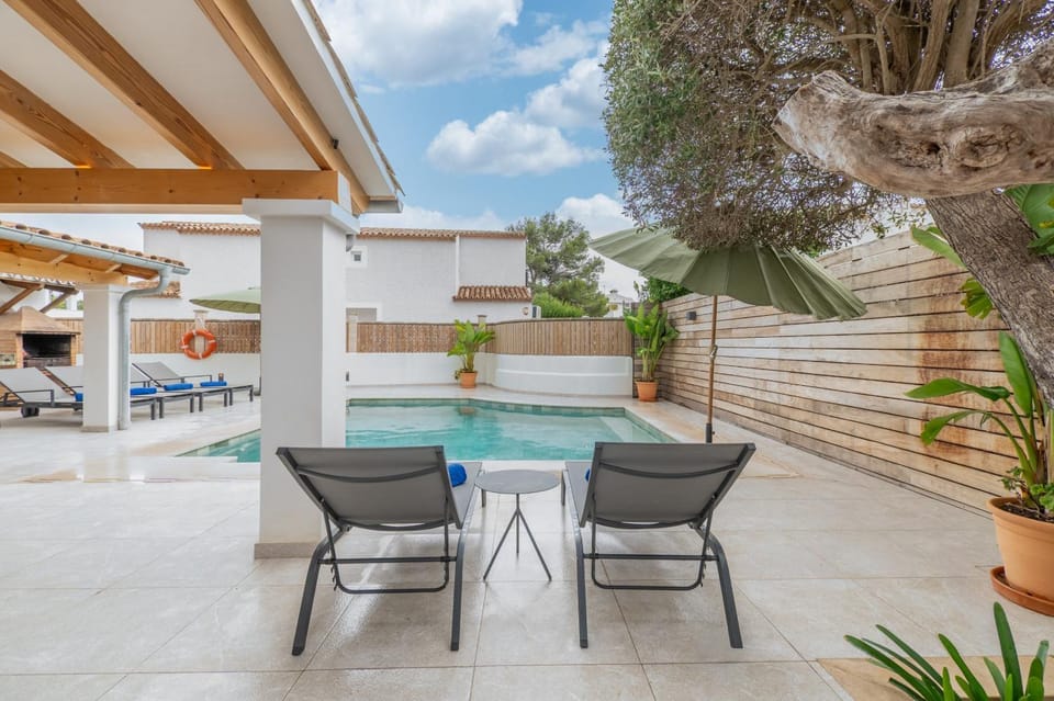 Property building, Living room, Swimming pool