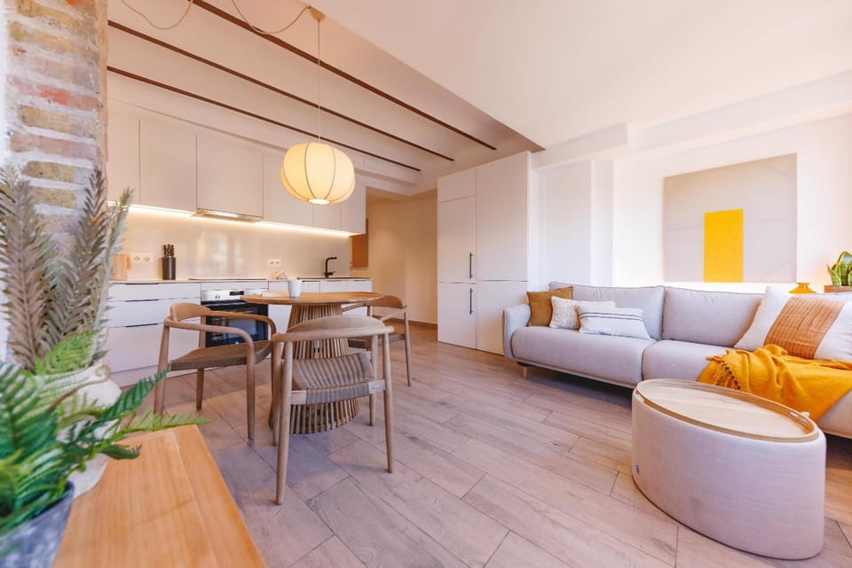Kitchen or kitchenette, Living room, Dining area