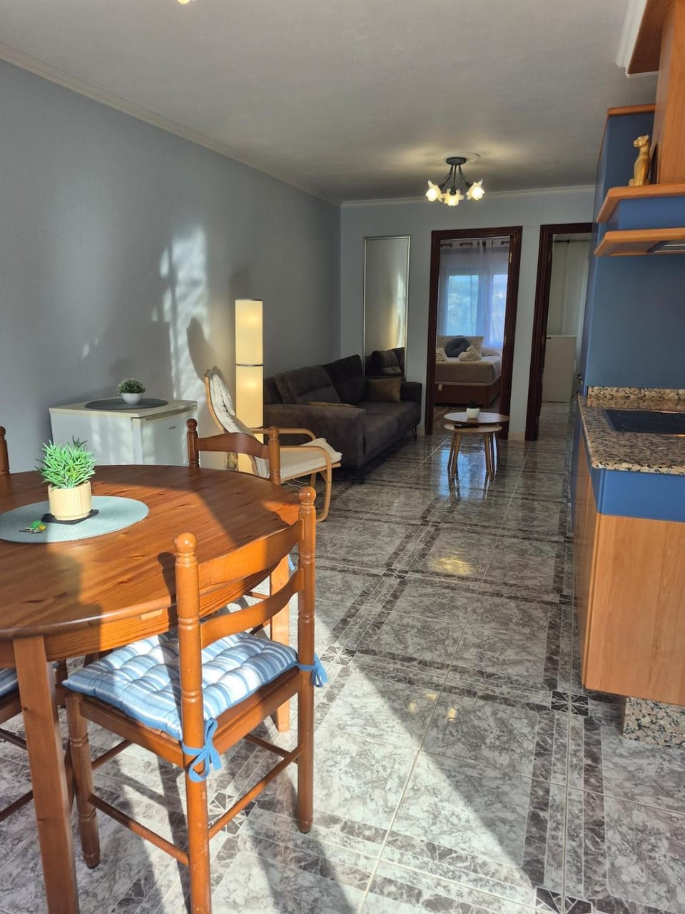 Kitchen or kitchenette, Living room, Dining area