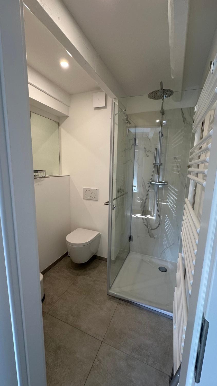 Shower, Toilet, Bathroom, towels