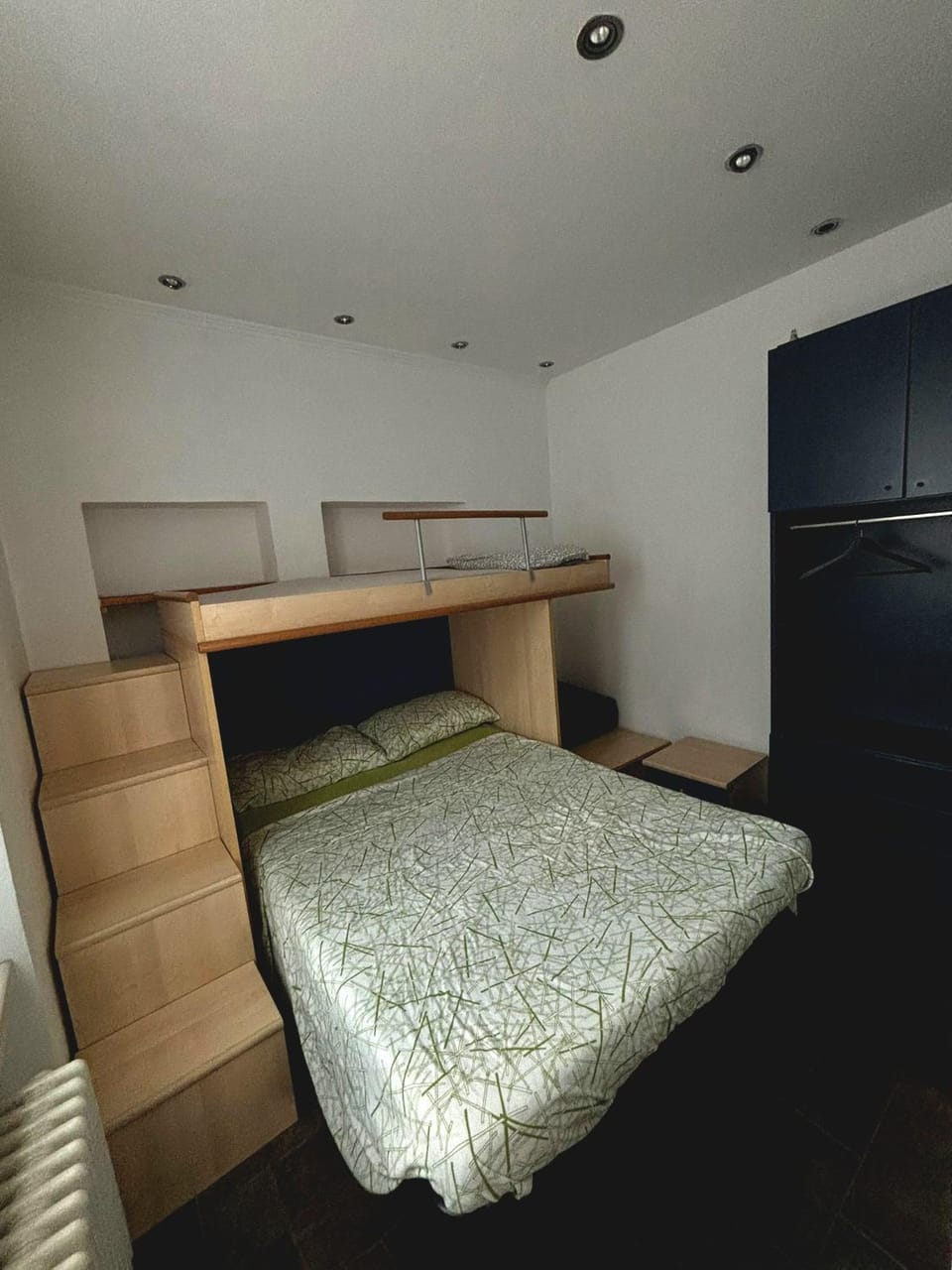 Bedroom, bunk bed, wardrobe