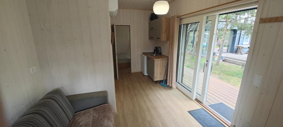 Kitchen or kitchenette, Living room, Seating area