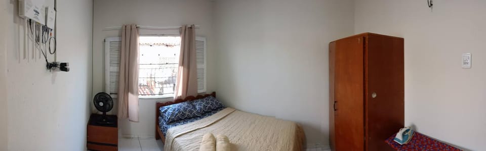 Bed, wardrobe