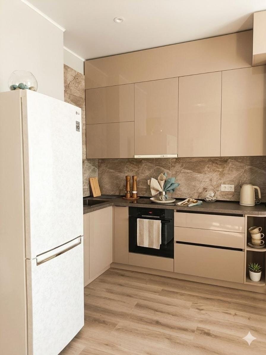 Kitchen or kitchenette, oven, stove