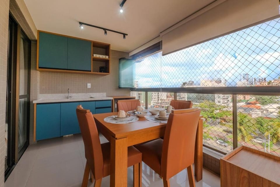 View (from property/room), Balcony/Terrace, Kitchen or kitchenette, Dining area