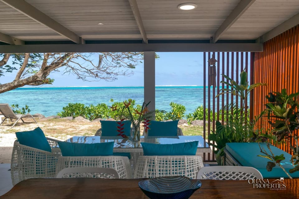 Fare Nalu - 2BR Beach Bungalow Villa in Moorea-Maiao