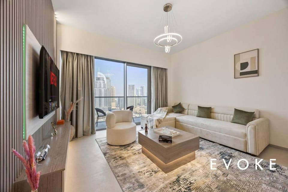 Grande 2BR Balcony Burj & Fountain Views by Evoke Apartment in Dubai