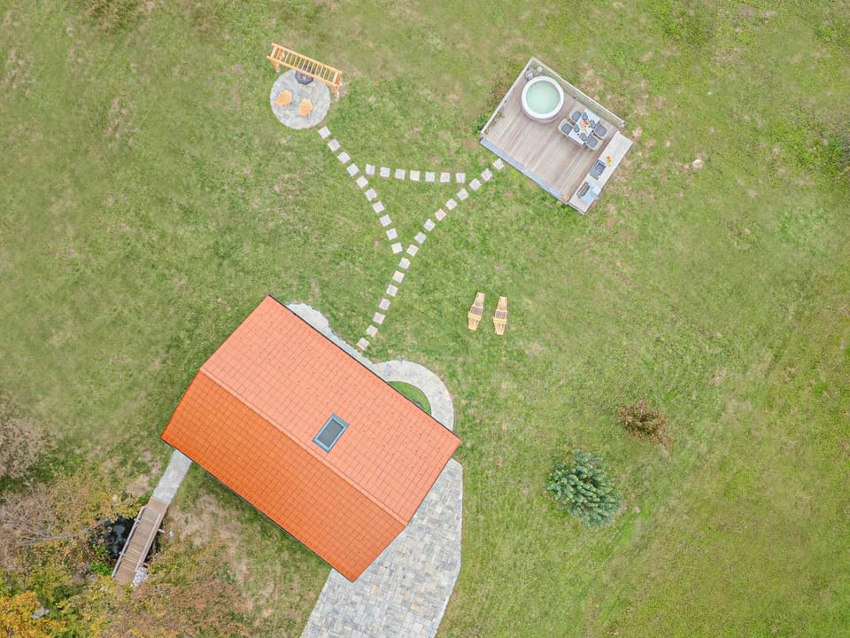 Property building, Bird's eye view, Summer