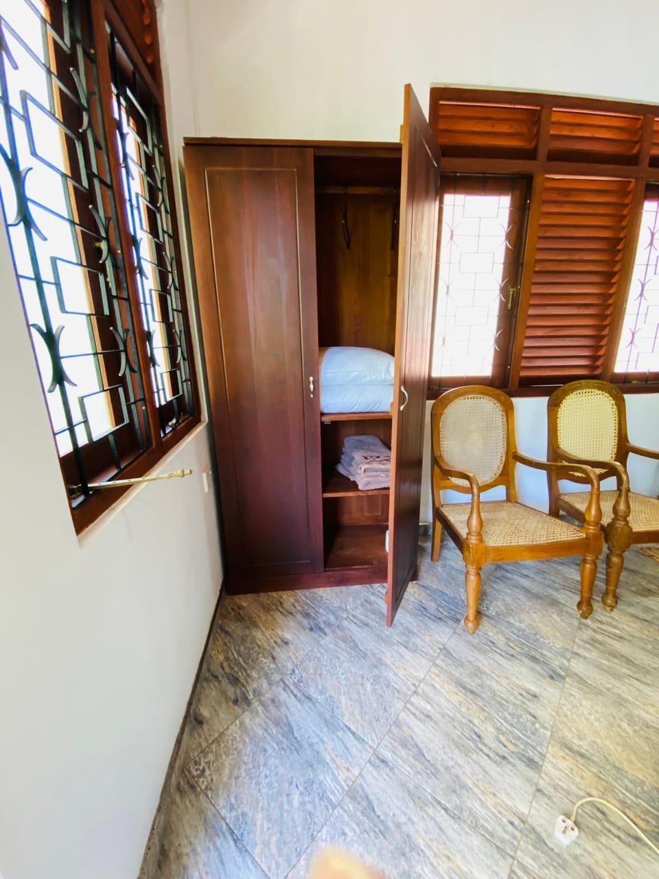 Seating area, wardrobe