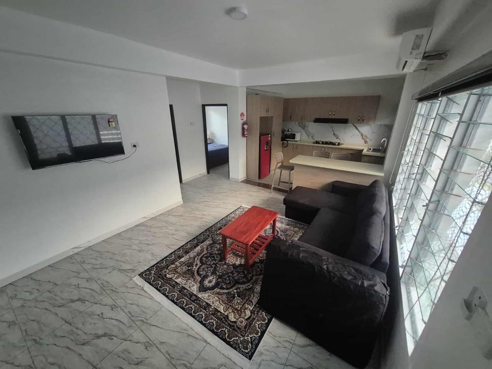Communal lounge/ TV room, TV and multimedia, Kitchen or kitchenette, Living room, Photo of the whole room, Seating area, Dining area