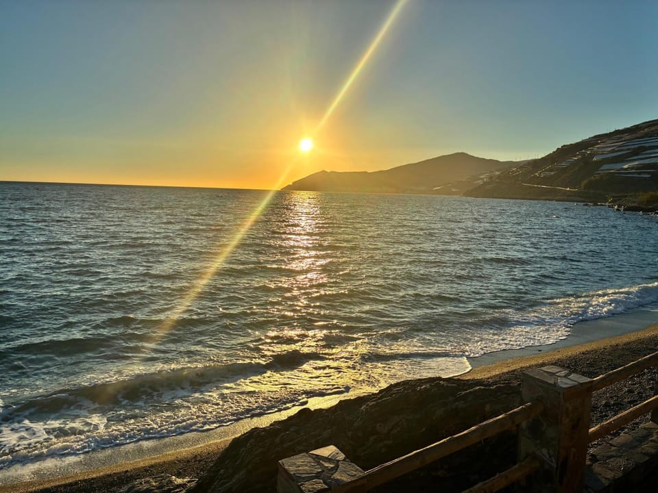 Beach, Sea view, Sunset