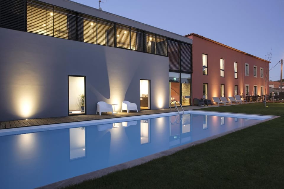 Property building, Swimming pool, Sunset