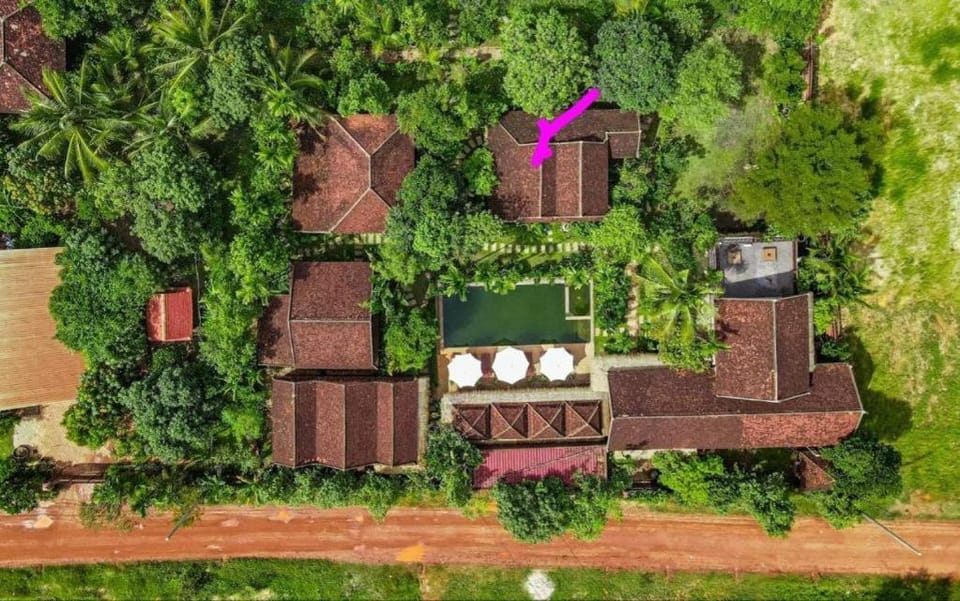 Property building, Spring, Day, Natural landscape, Bird's eye view, Garden, Garden view