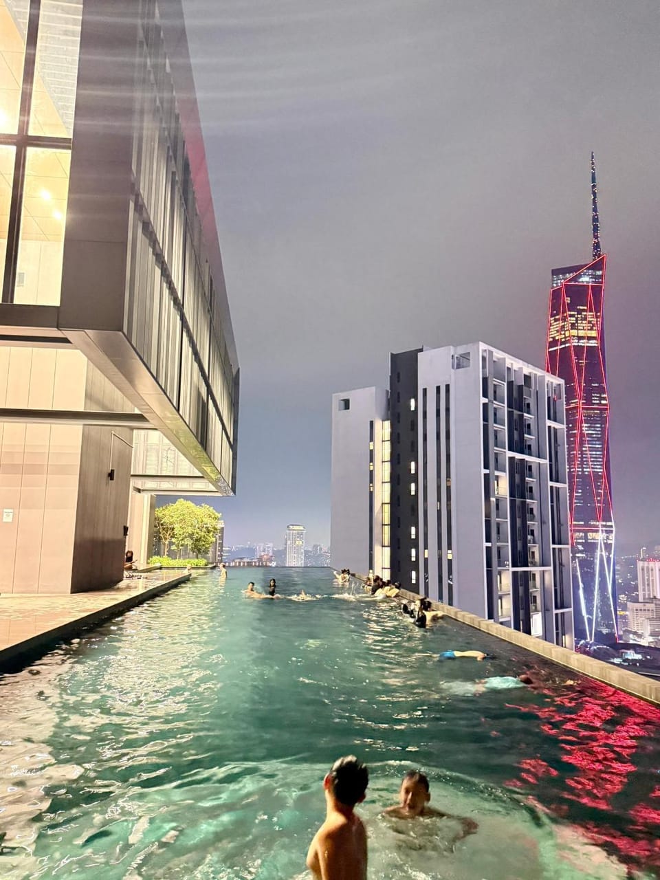 People, City view, Pool view, Swimming pool