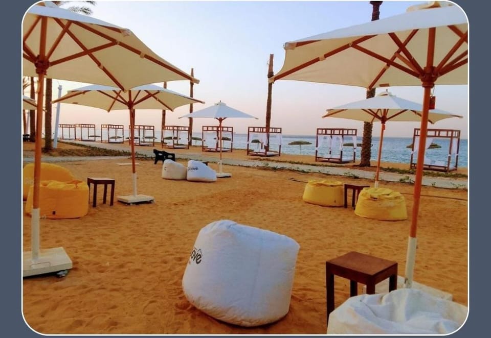 Beach, Sea view, sunbed