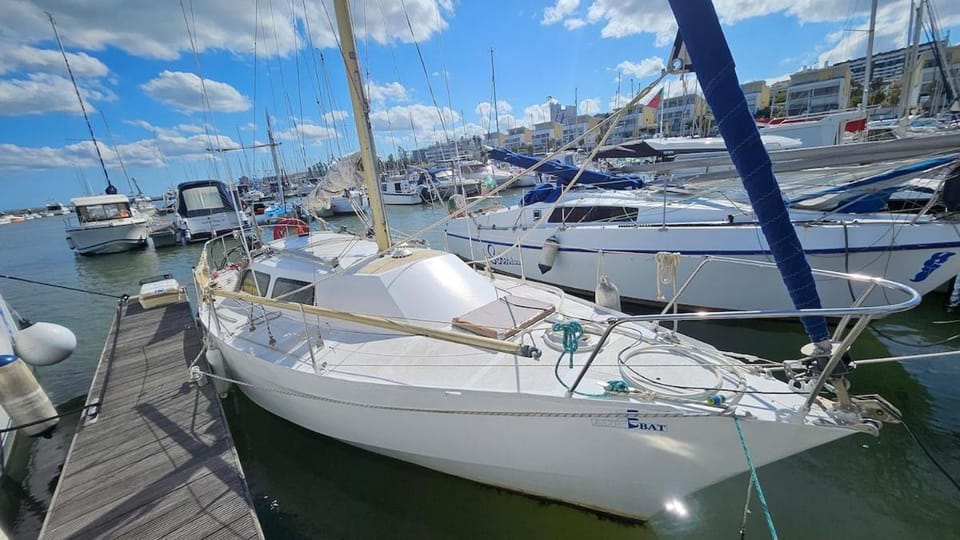 Lisbon Barco Classic 25 Expo Docked boat in Lisbon