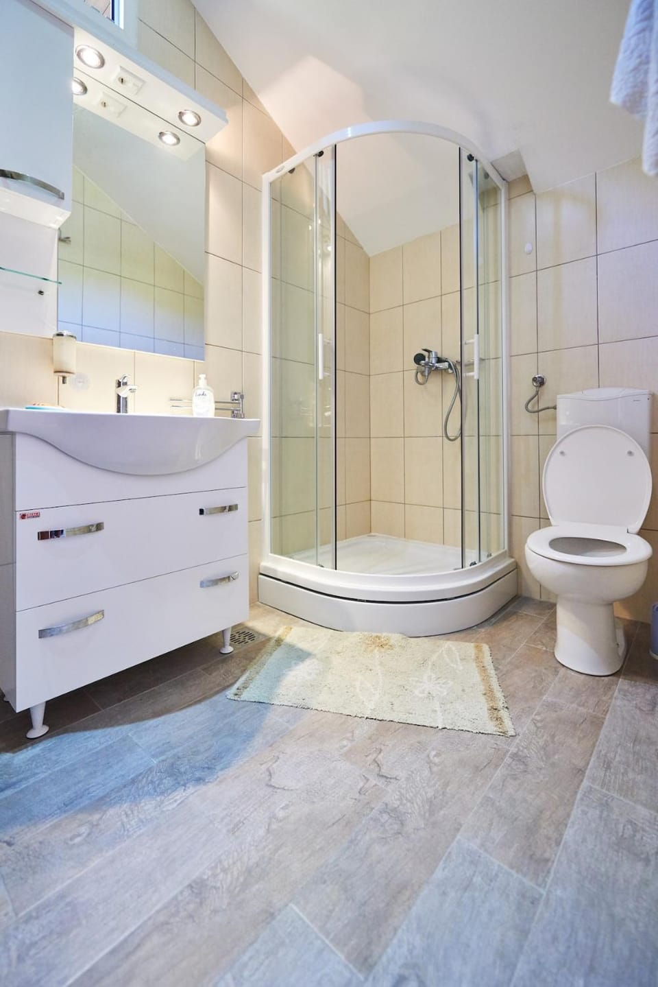 Shower, Toilet, Bathroom, towels