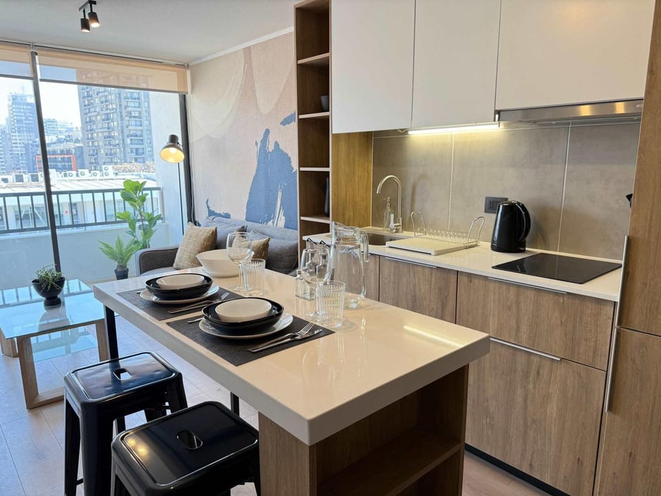 HOM l 1D1B WiFi Calefacción Lavandería Smart TV Apartment in Santiago