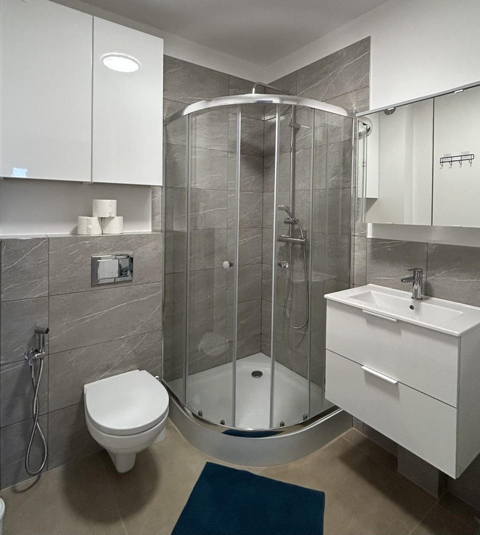 Shower, Toilet, Bathroom, towels