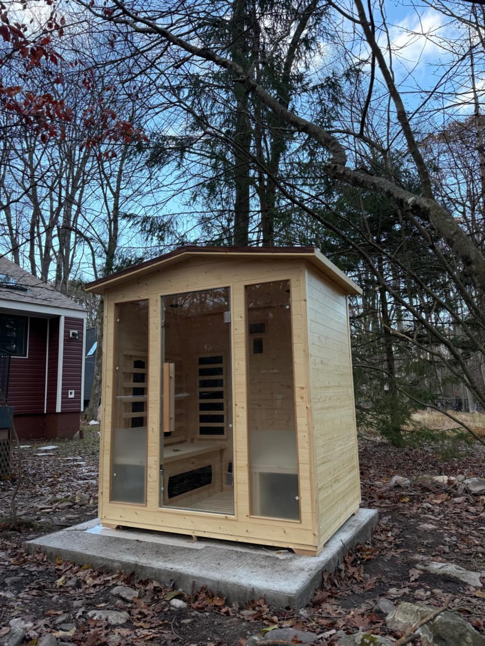 Sauna, Garden view