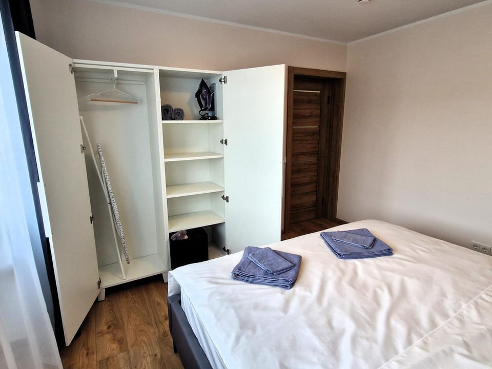 Bedroom, flat iron, wardrobe