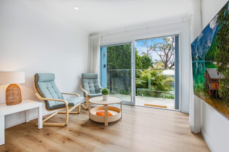 Living room, Seating area, Garden view
