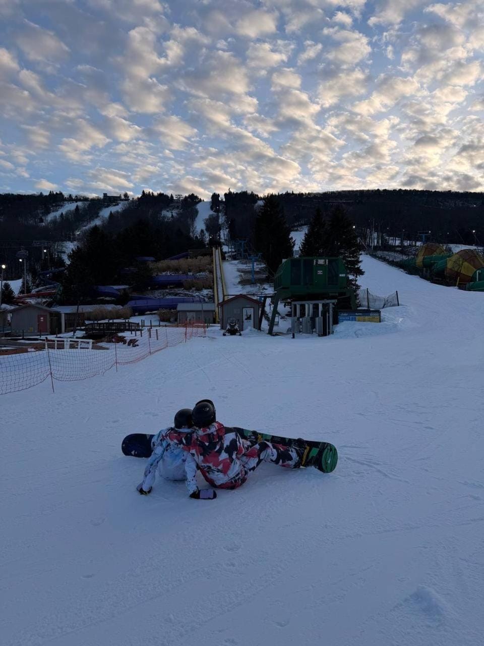 Winter, Skiing, group of guests